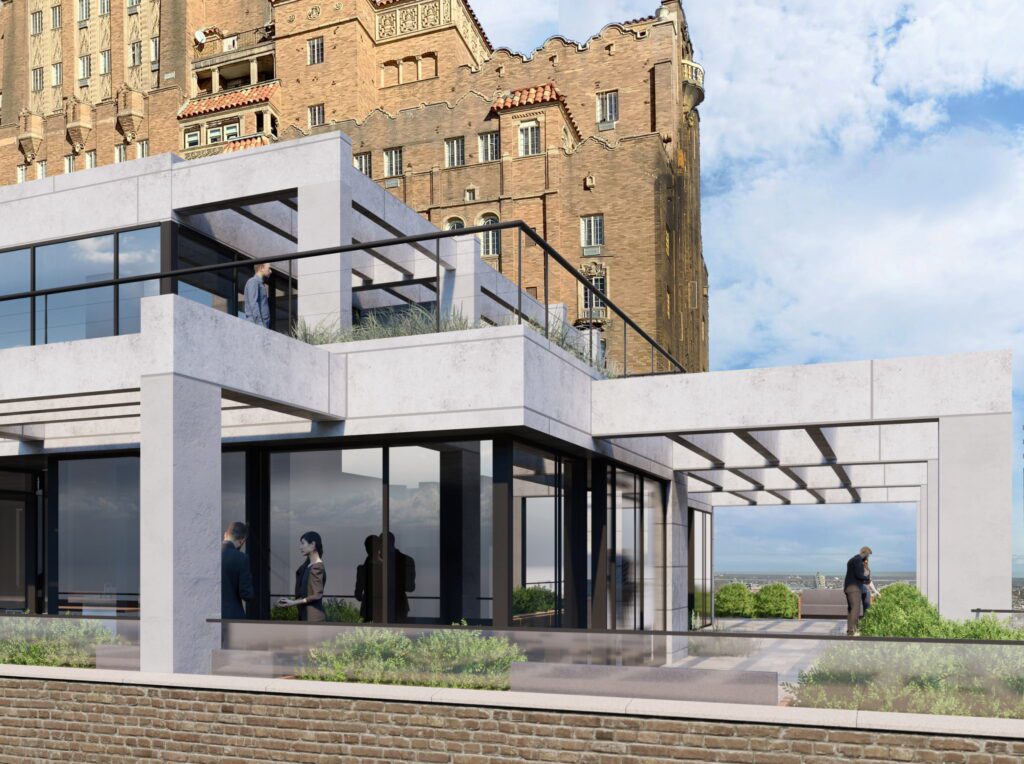 The Penthouse Touraine exterior with a lot of picture window - side view