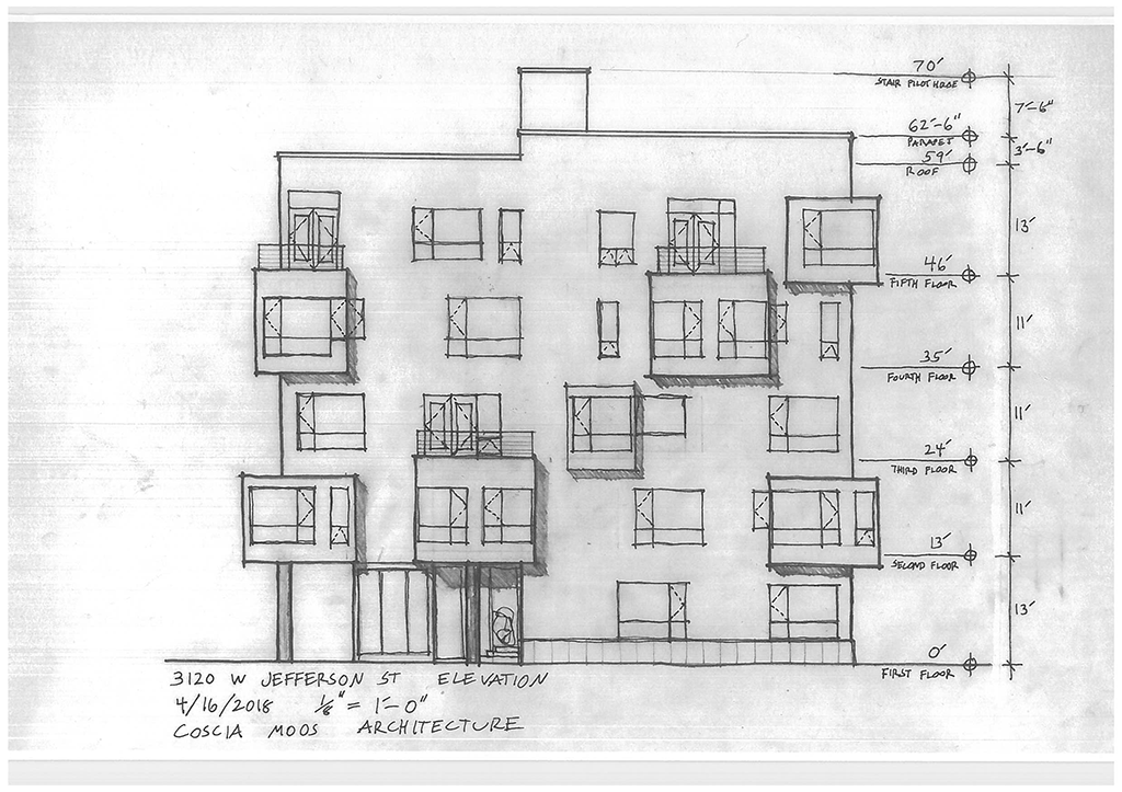 pencil sketch of BRUBOX
