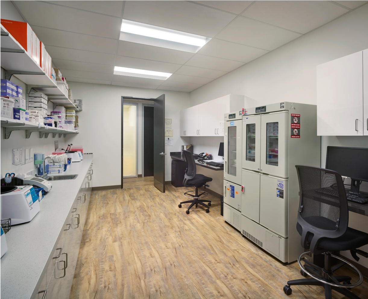 Mazzoni center medical office with pantry