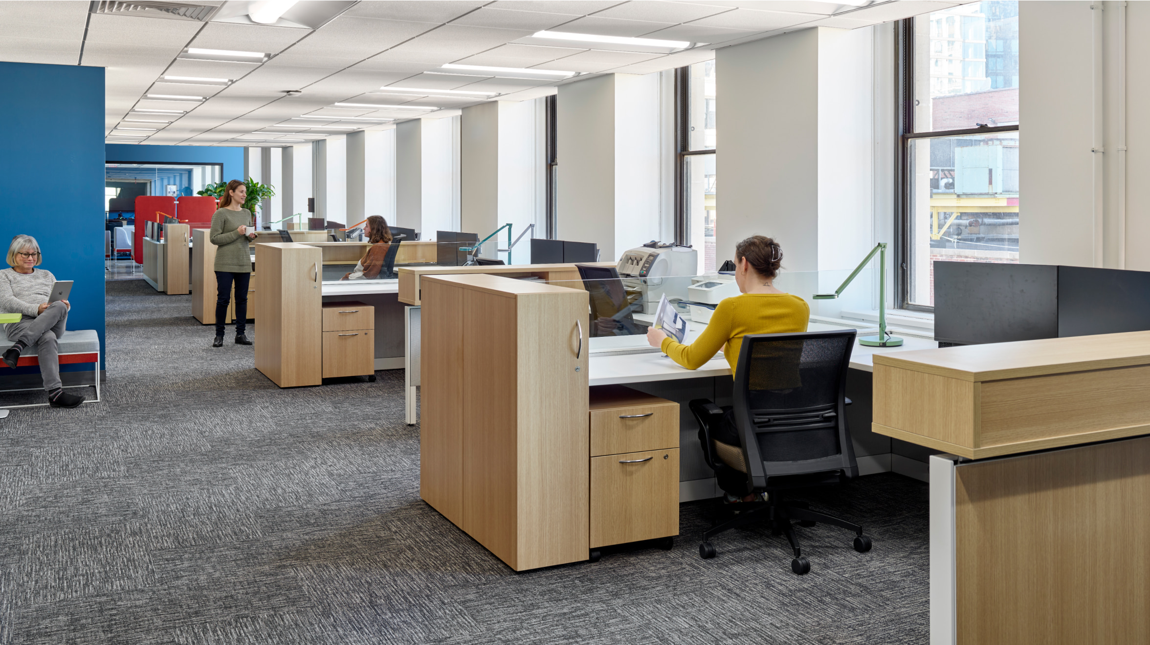 CPA office area with people working