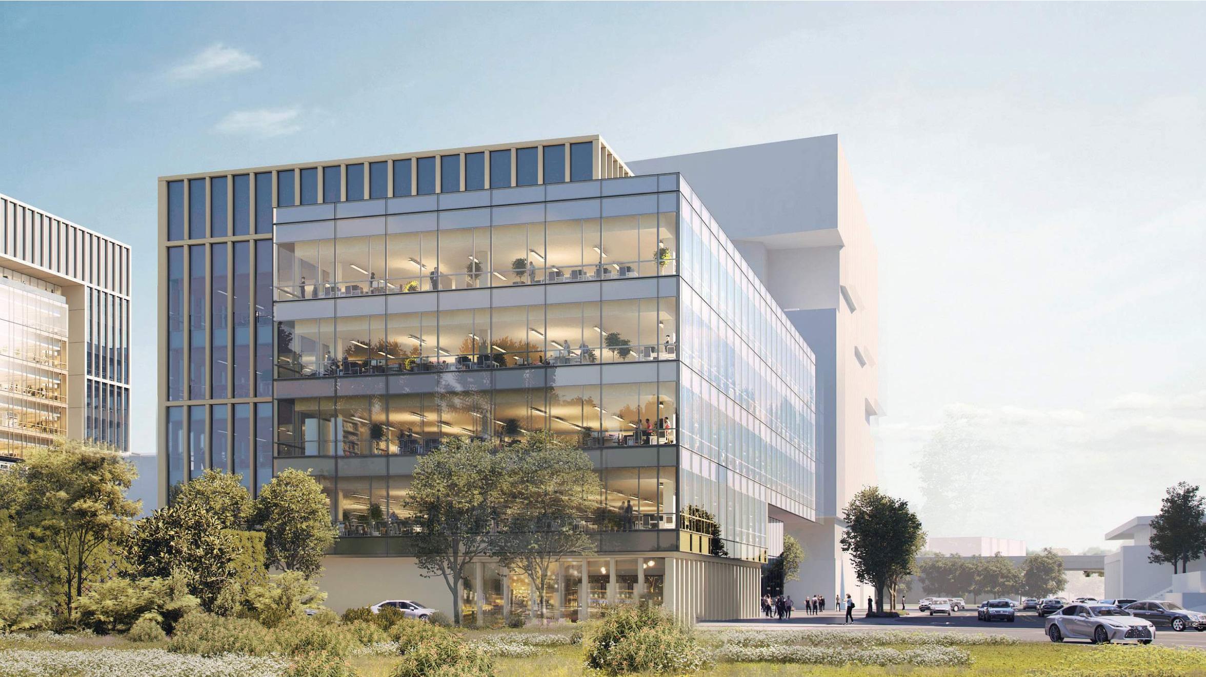 Life Science Complex exterior from a distance