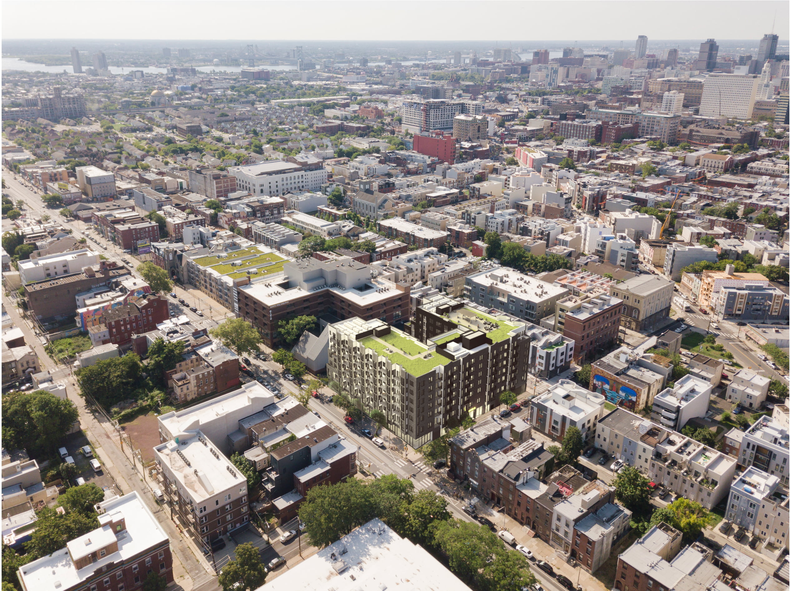 1600 West Girard Avenue aerial view