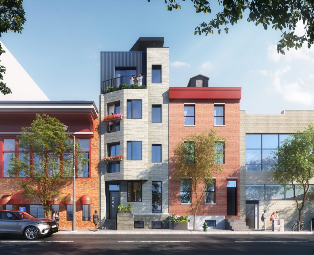 245 N 12th-Street front view ; people are spending time at balconies