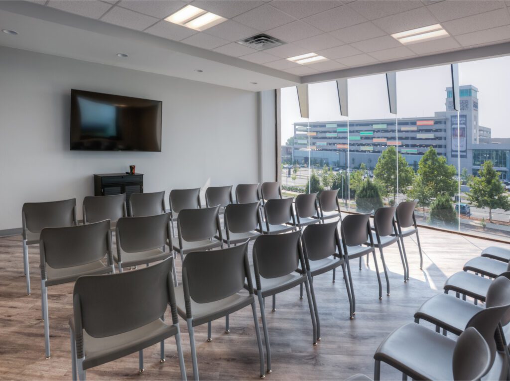 AbsoluteCARE meeting room with a lot of chairs