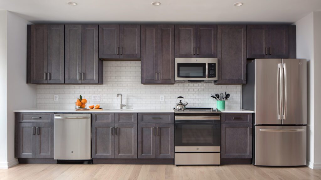 The Royer kitchen with a sink and kitchen appliances