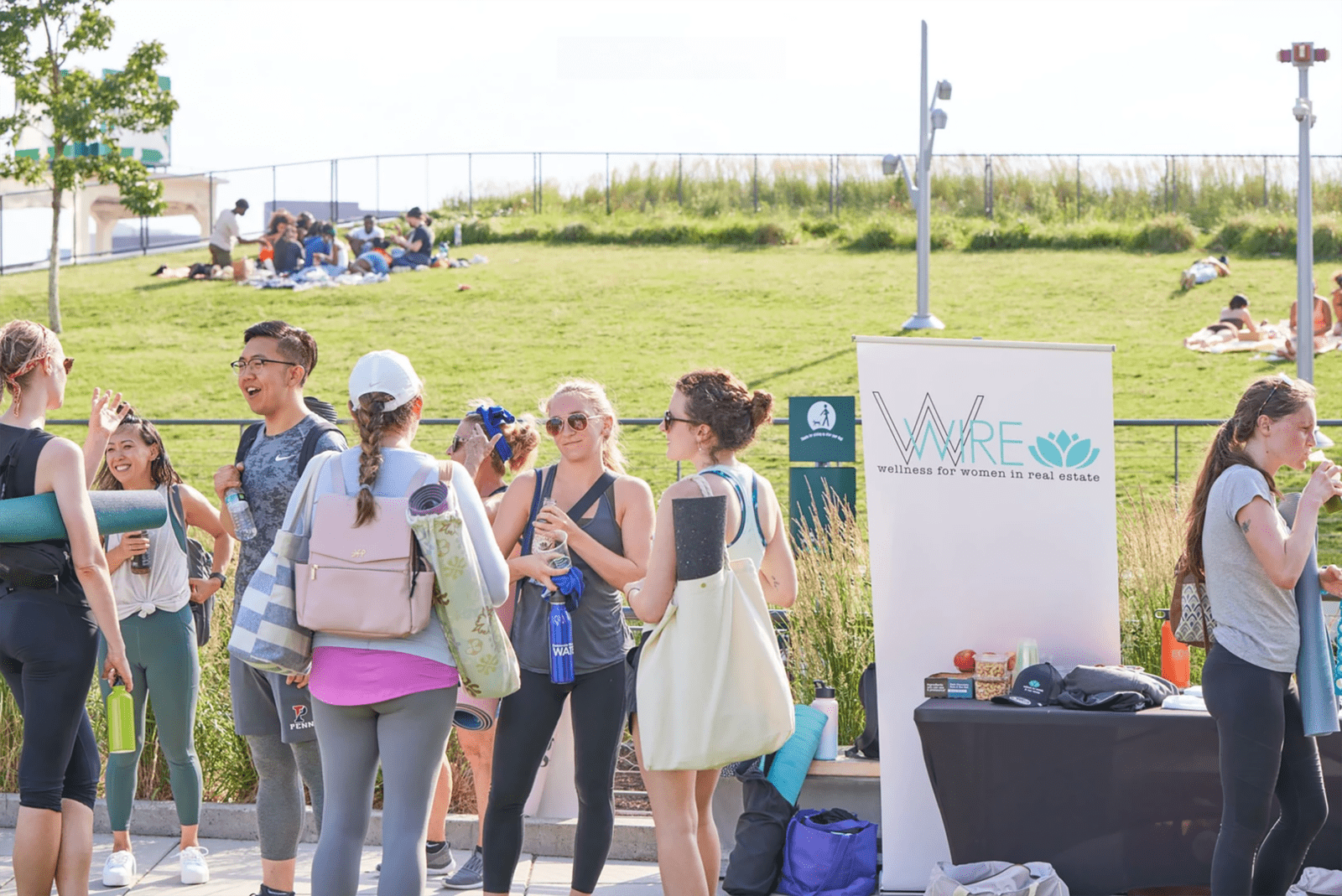 Attendees at WWIRE Yoga Event