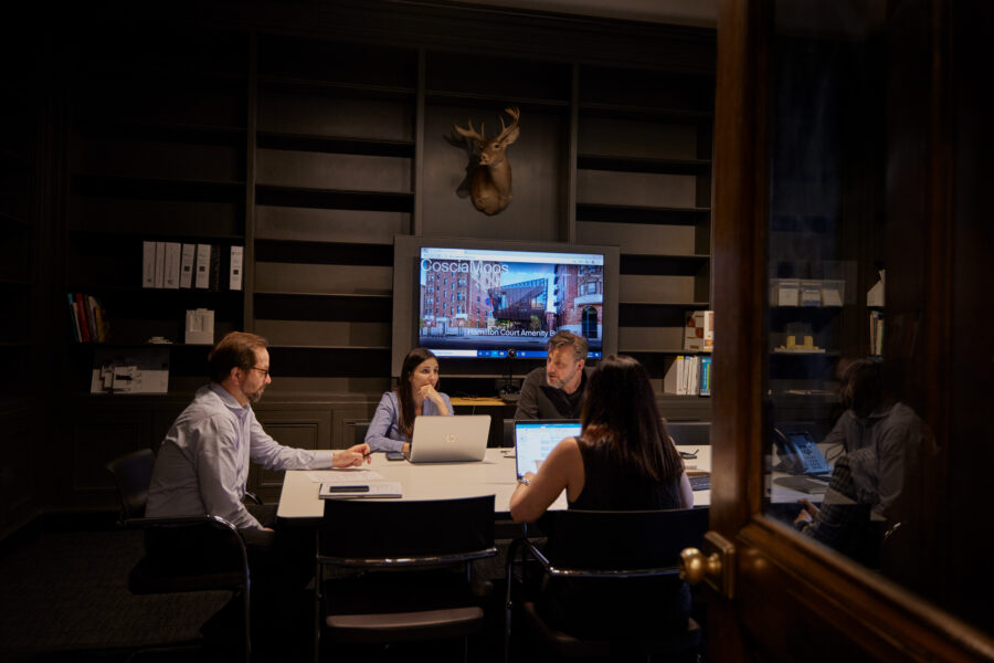People sitting in a meeting
